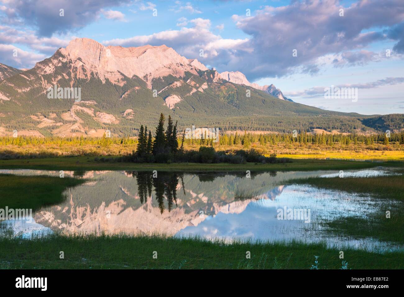 Sunrise over Pocahontas Ponds in the Jasper National Park, Alberta, Canada Stock Photo Alamy