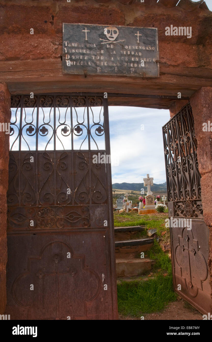 Cemetery entrance. Madriguera, Segovia province, Castilla Leon, Spain