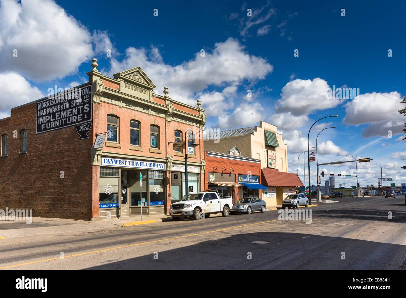 Historic main street in Alberta, Canada Stock Photo Alamy