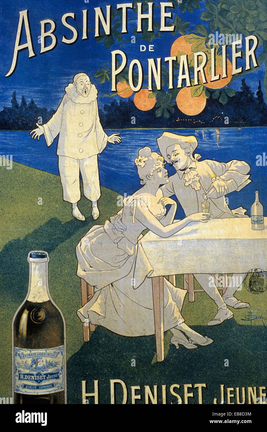 advertising poster for Absinthe de Pontarlier collection of the