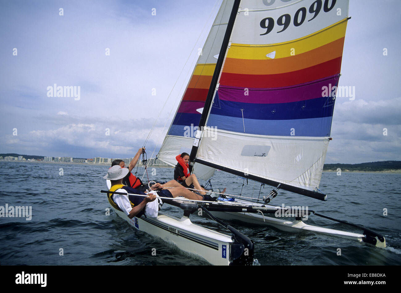 Hobie Cat catamaran, sailing school of Hardelot, PasdeCalais