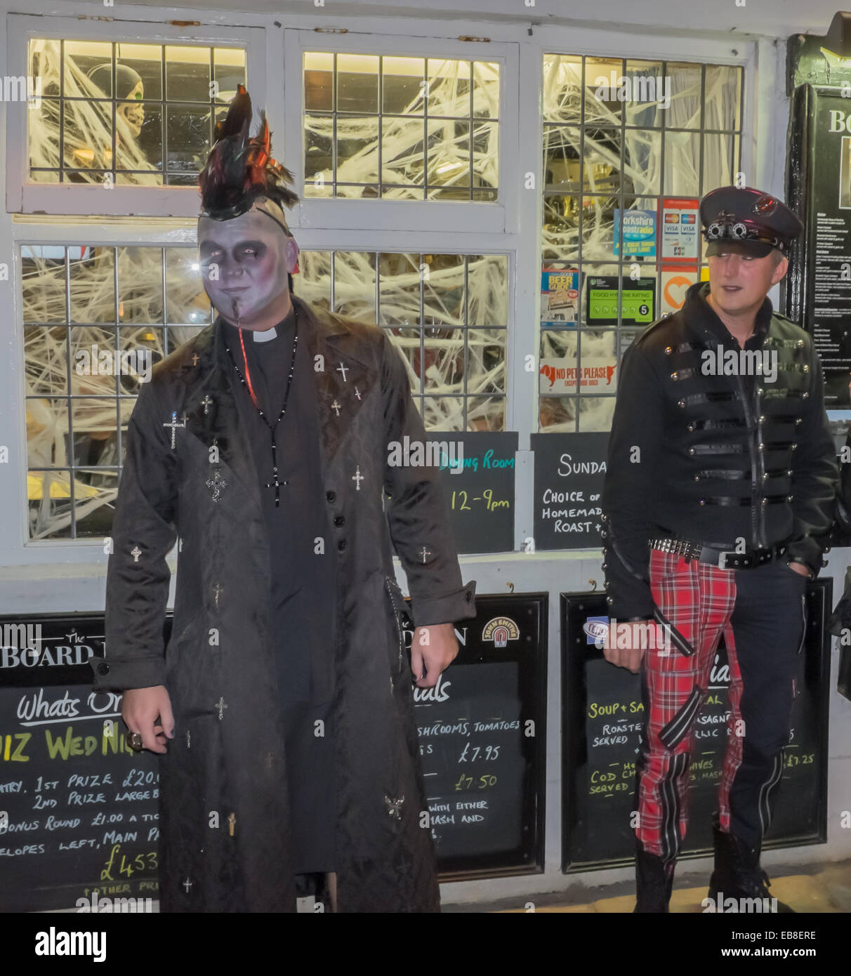 Whitby, North Yorkshire, England, UK, Nov 2014. Goths and Steampunks gather at The Whitby Goth Weekend (WGW) Stock Photo