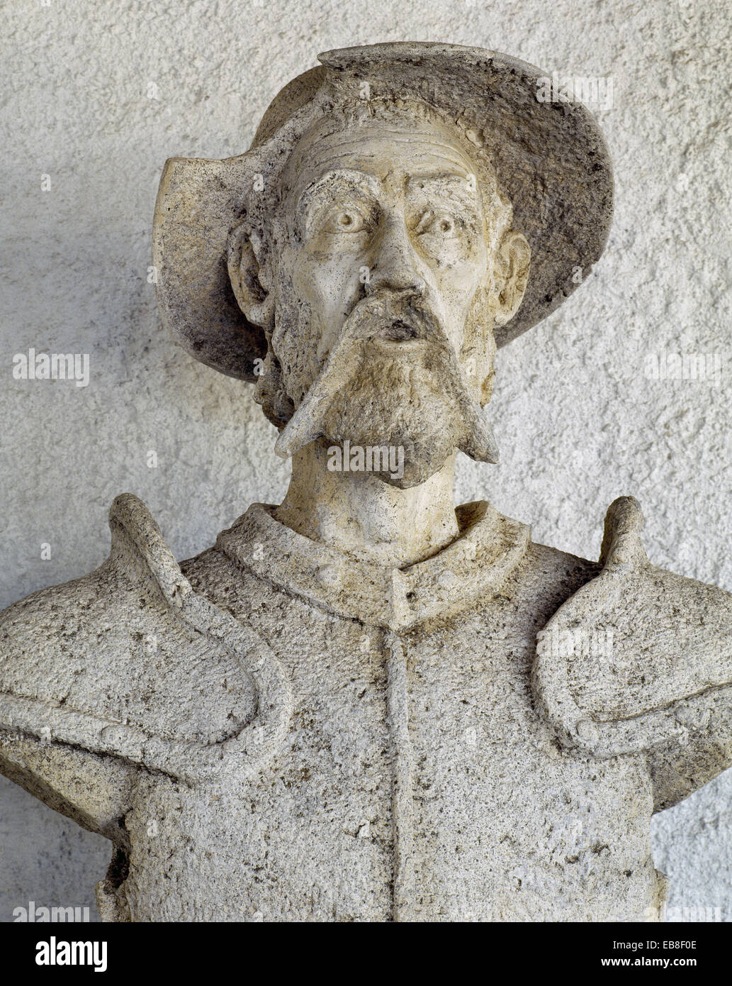 Don Quixote. Sculpture in the Medrano cave. Argamasilla de Alba. Spain