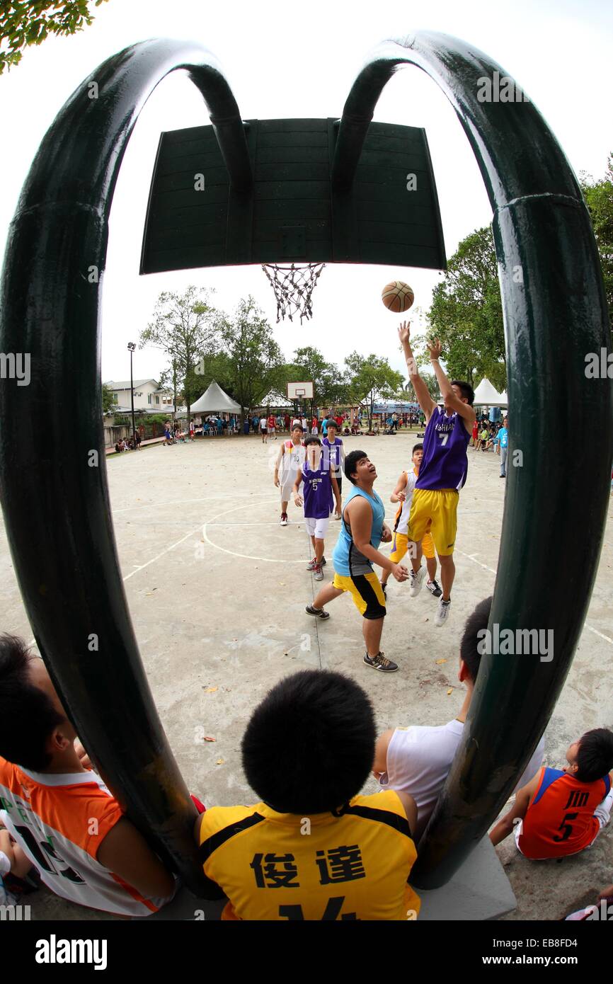3 on 3 basketball competition, kuching, sarawak, malaysia, borneo Stock