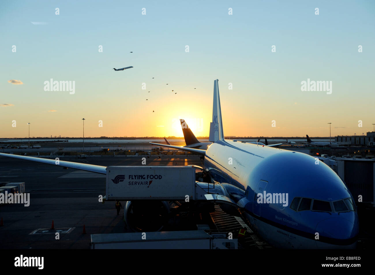 JFK Airport  New York USA November 2014  - Planes preparing for and taking off at John F Kennedy Airport in New York America Stock Photo