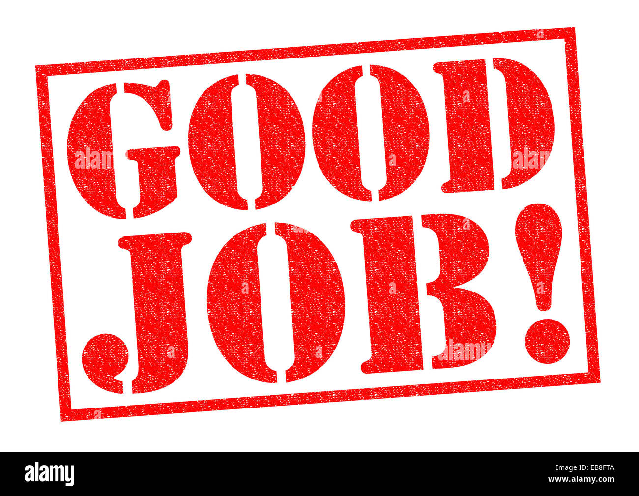GOOD JOB! red Rubber Stamp over a white background. Stock Photo