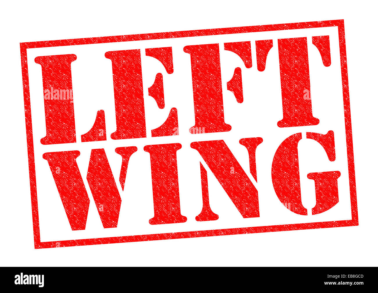 LEFT WING red Rubber Stamp over a white background. Stock Photo