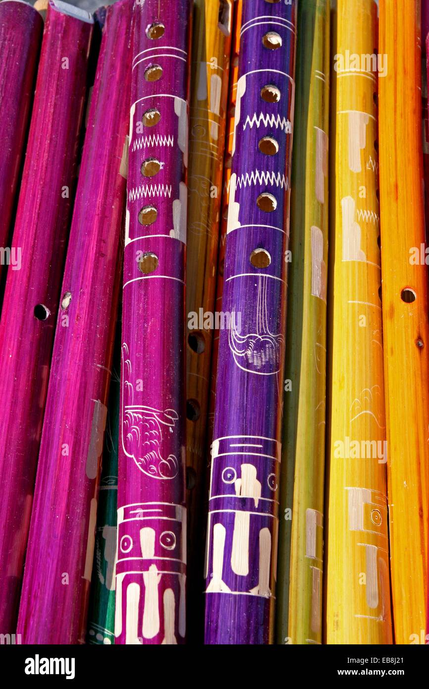 flutes, souvenirs, Agios Nikolaos, Crete, Greece Stock Photo Alamy