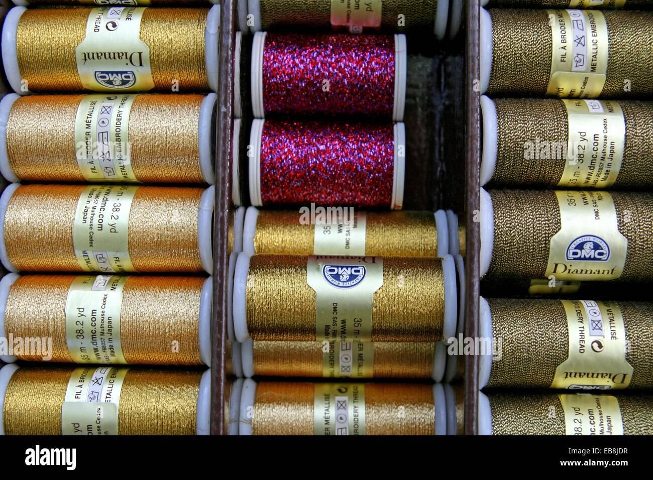 Fancy thread spools hi-res stock photography and images - Alamy