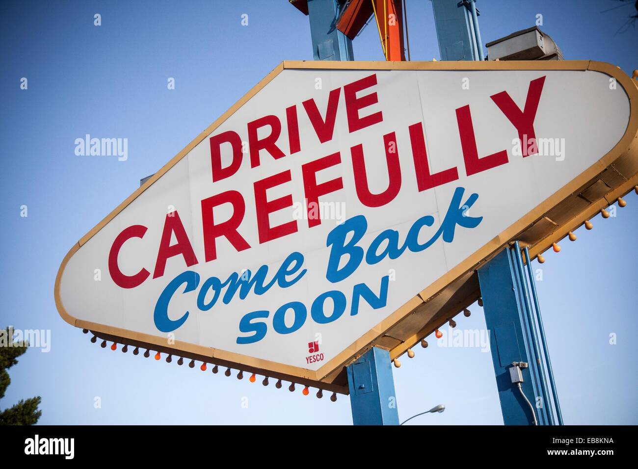 Drive carefully come back soon sign hi-res stock photography and images ...