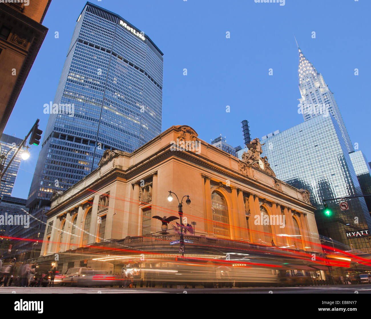 Grand Central Station or Grand Central Terminal Met Life building and Chrysler building 42nd Street Midtown Manhattan New York Stock Photo