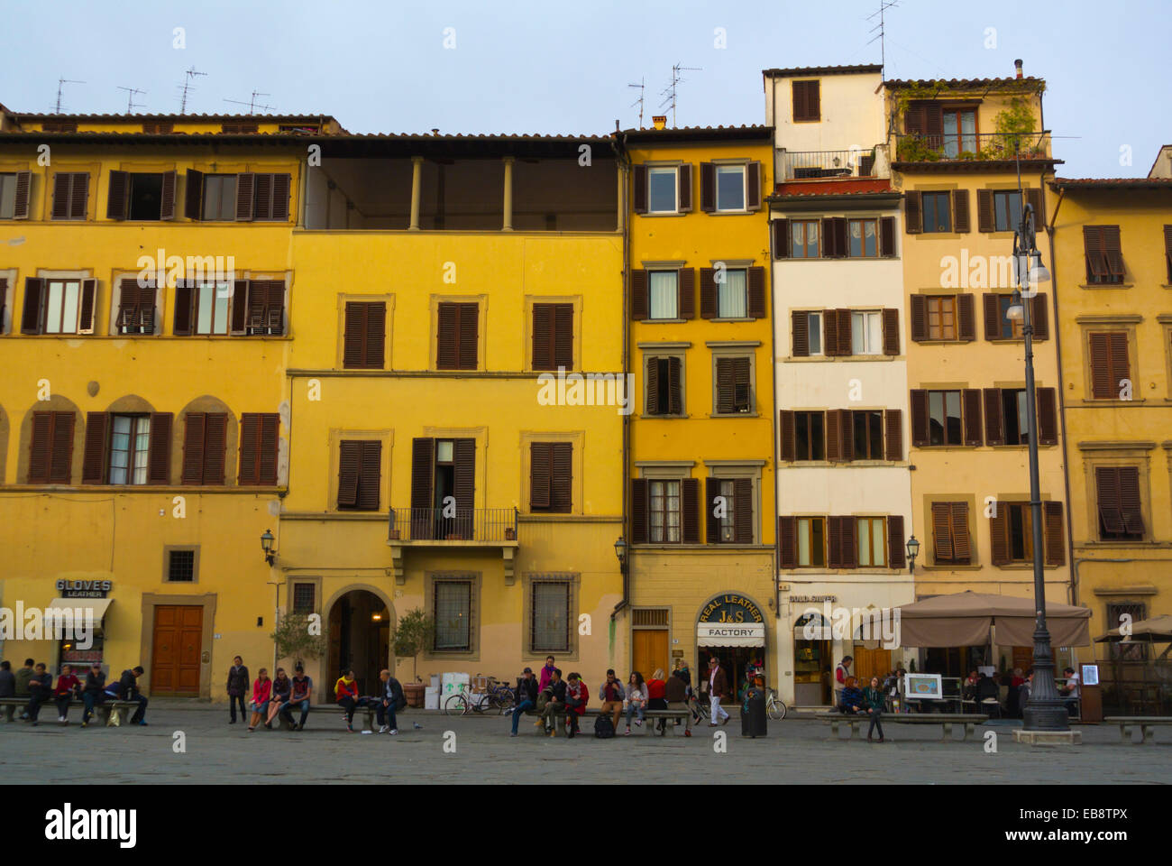 Piazza di Santa Croce, Florence, Tuscany, Italy Stock Photo