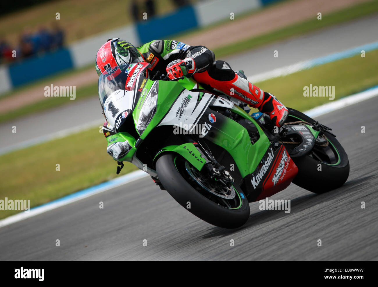 2014 FIM World Superbike Championship - Round 5 - Donington Park Circuit  Featuring: Tom Sykes Where: Donington, Derby, United Kingdom When: 25 May 2014 Stock Photo
