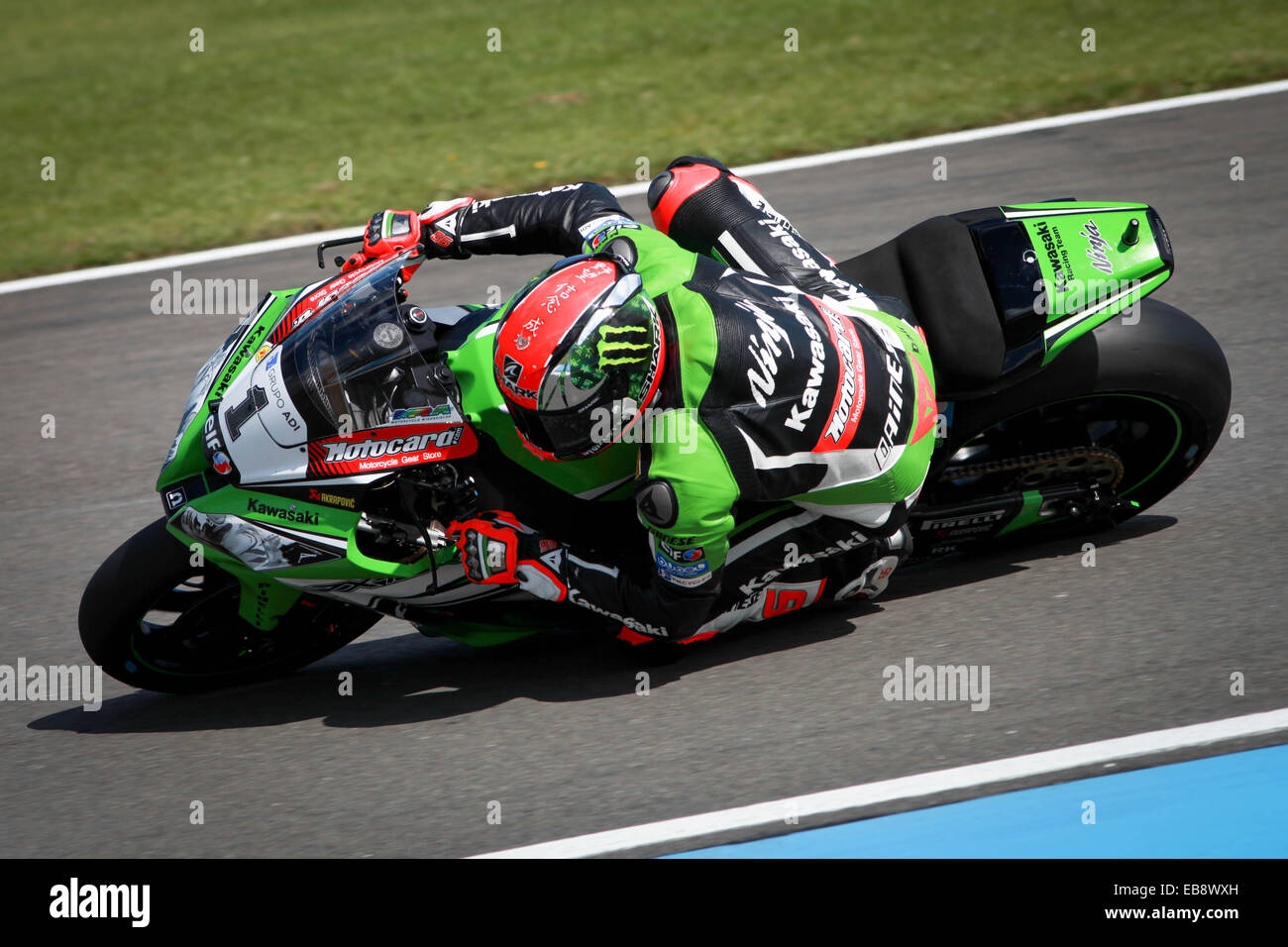 2014 FIM World Superbike Championship - Round 5 - Donington Park Circuit  Featuring: Tom Sykes Where: Donington, Derby, United Kingdom When: 25 May 2014 Stock Photo
