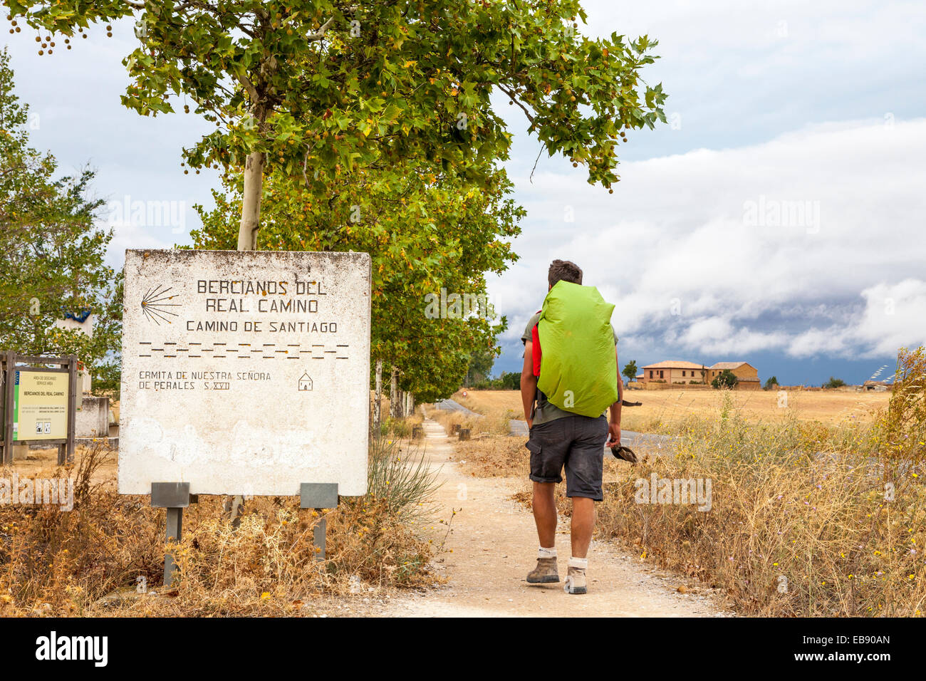 Chapel of Virgen de Perales in Bercianos del Real Camino, Way of St. James, Leon, Spain Stock