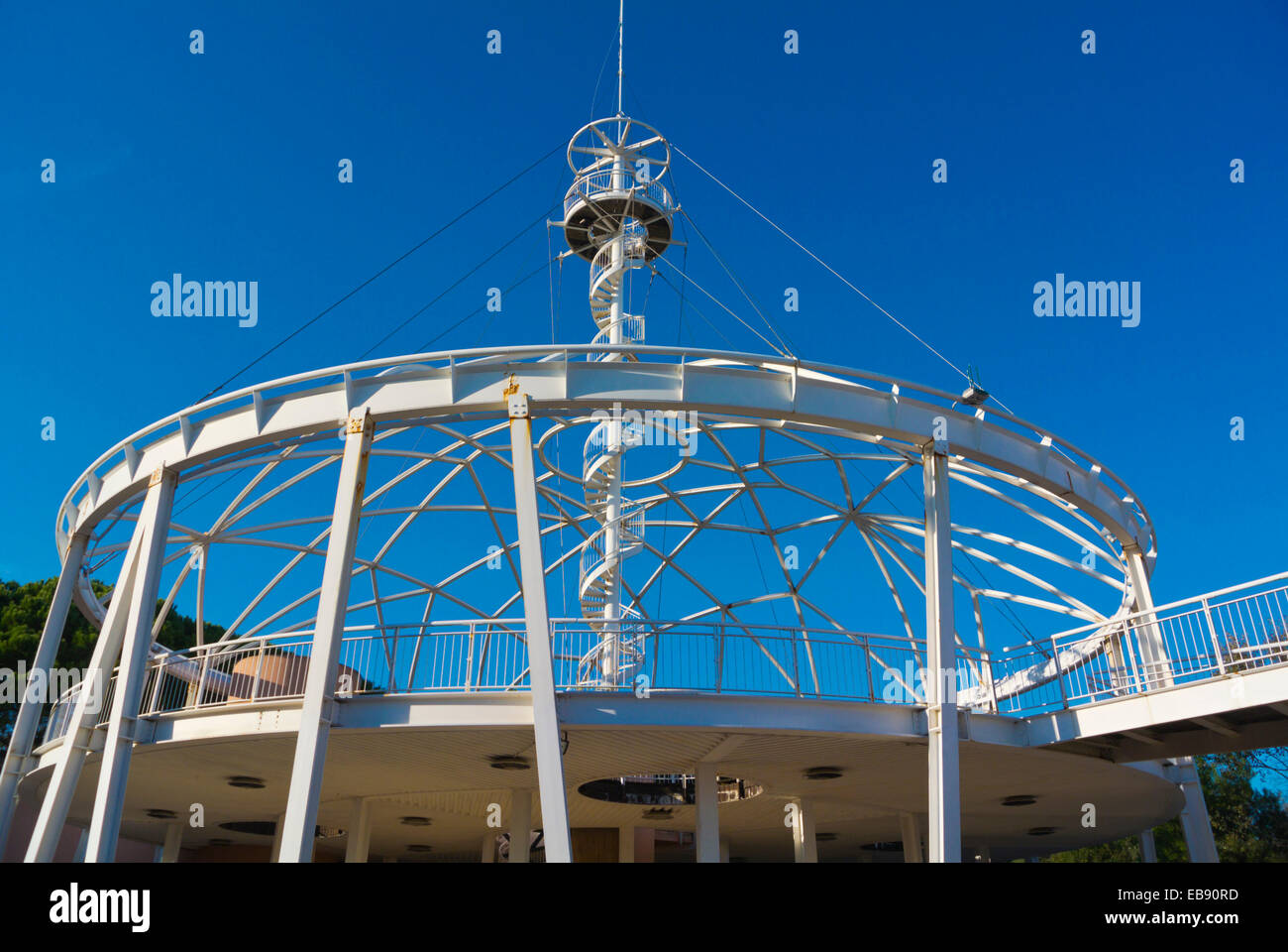 Observation deck, Blue Moon beach, Lido, Venice, Italy Stock Photo