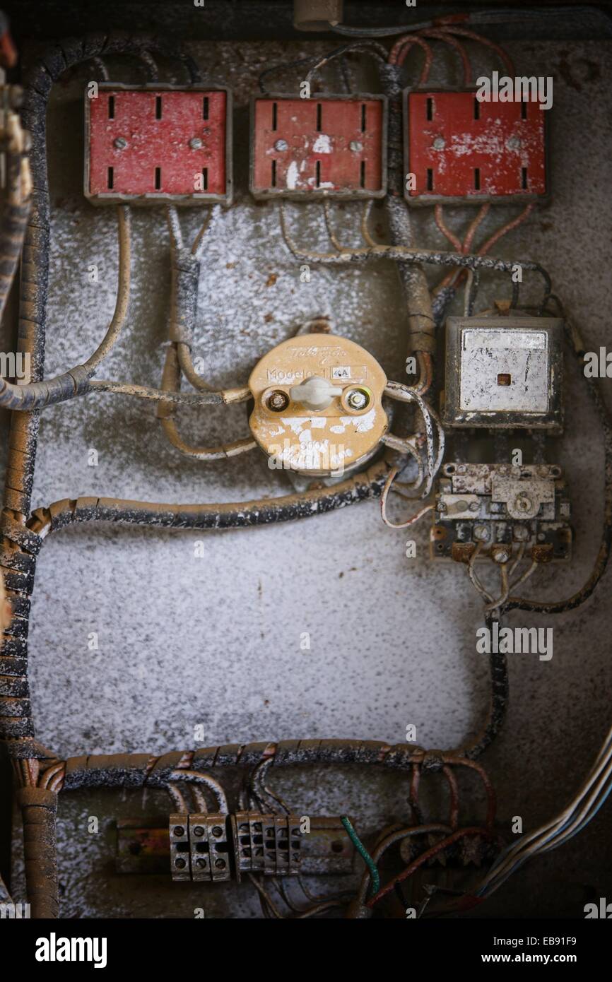Old fuse box Stock Photo - Alamy