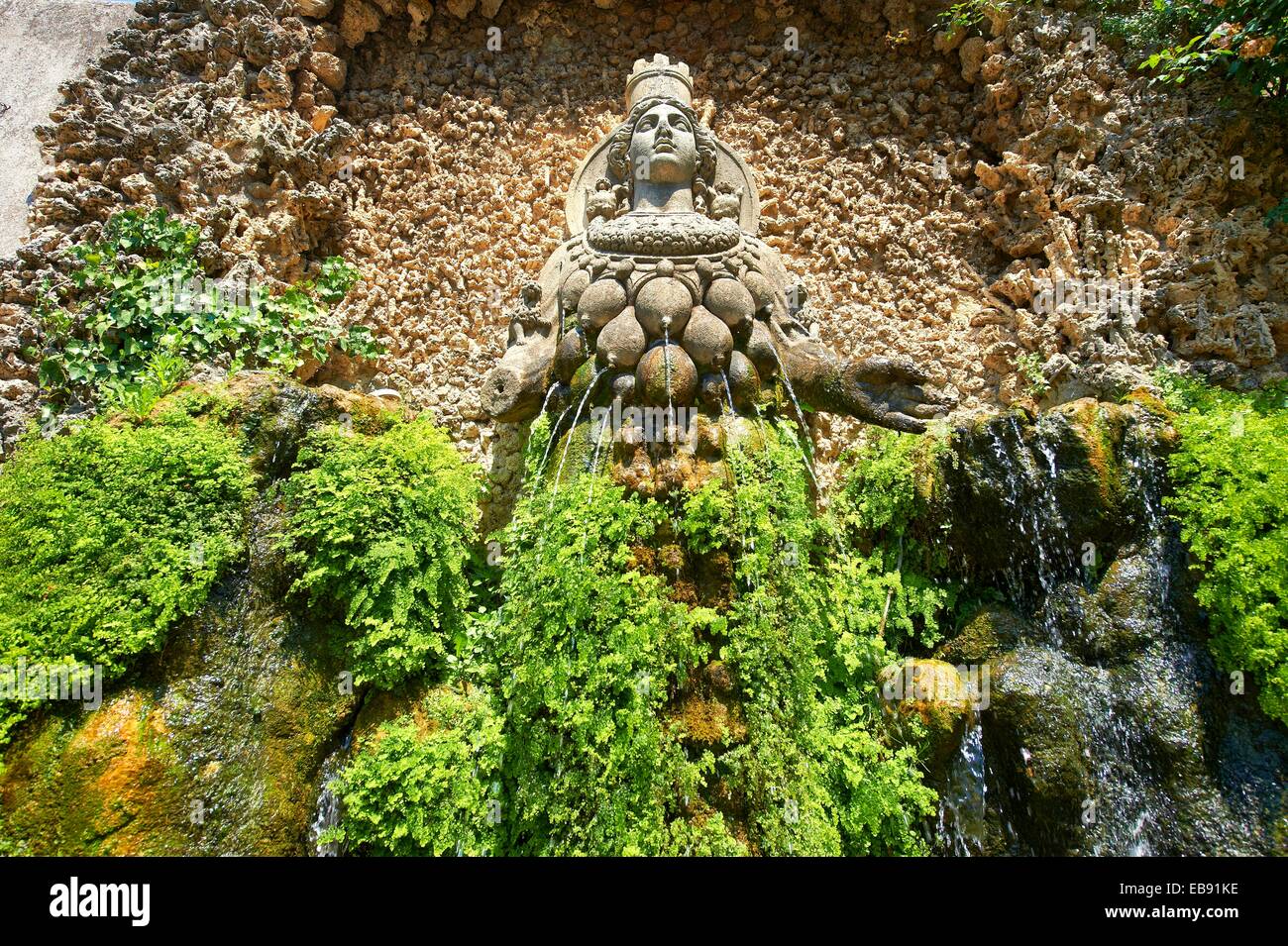 The fountain of Aphrodite of Ephesus, Villa d´Este gardens, Tivoli ...