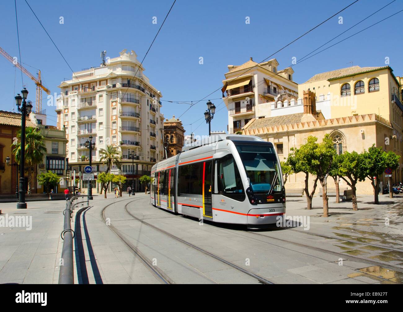 Seville metro tram line hires stock photography and images Alamy