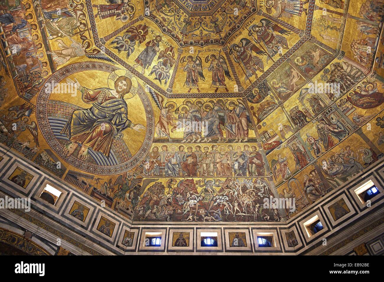 The Medieval Mosaics The Ceiling The Baptistry Florence
