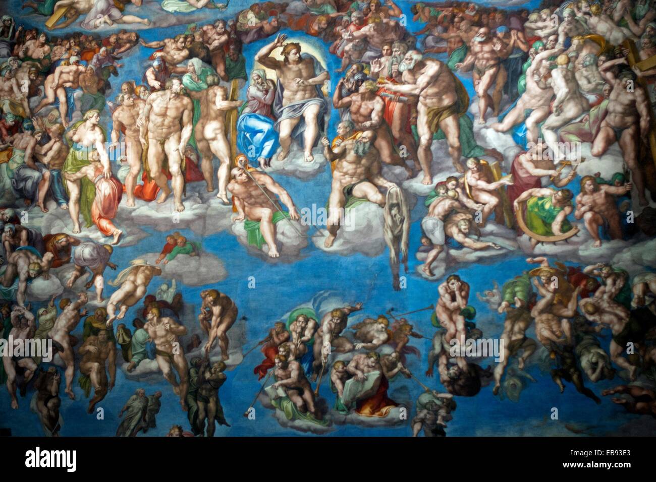 Michelangelo's 'Last Judgement', Sistine Chapel, Vatican Museum, Rome, Italy Stock Photo