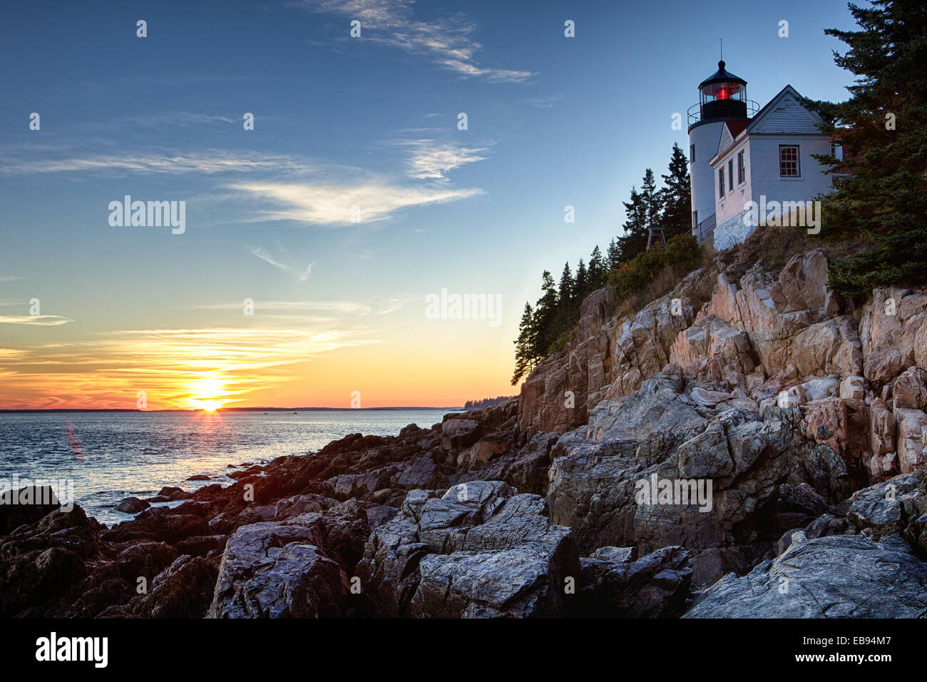 Seaside scenery in  Bass Harbour. Stock Photo