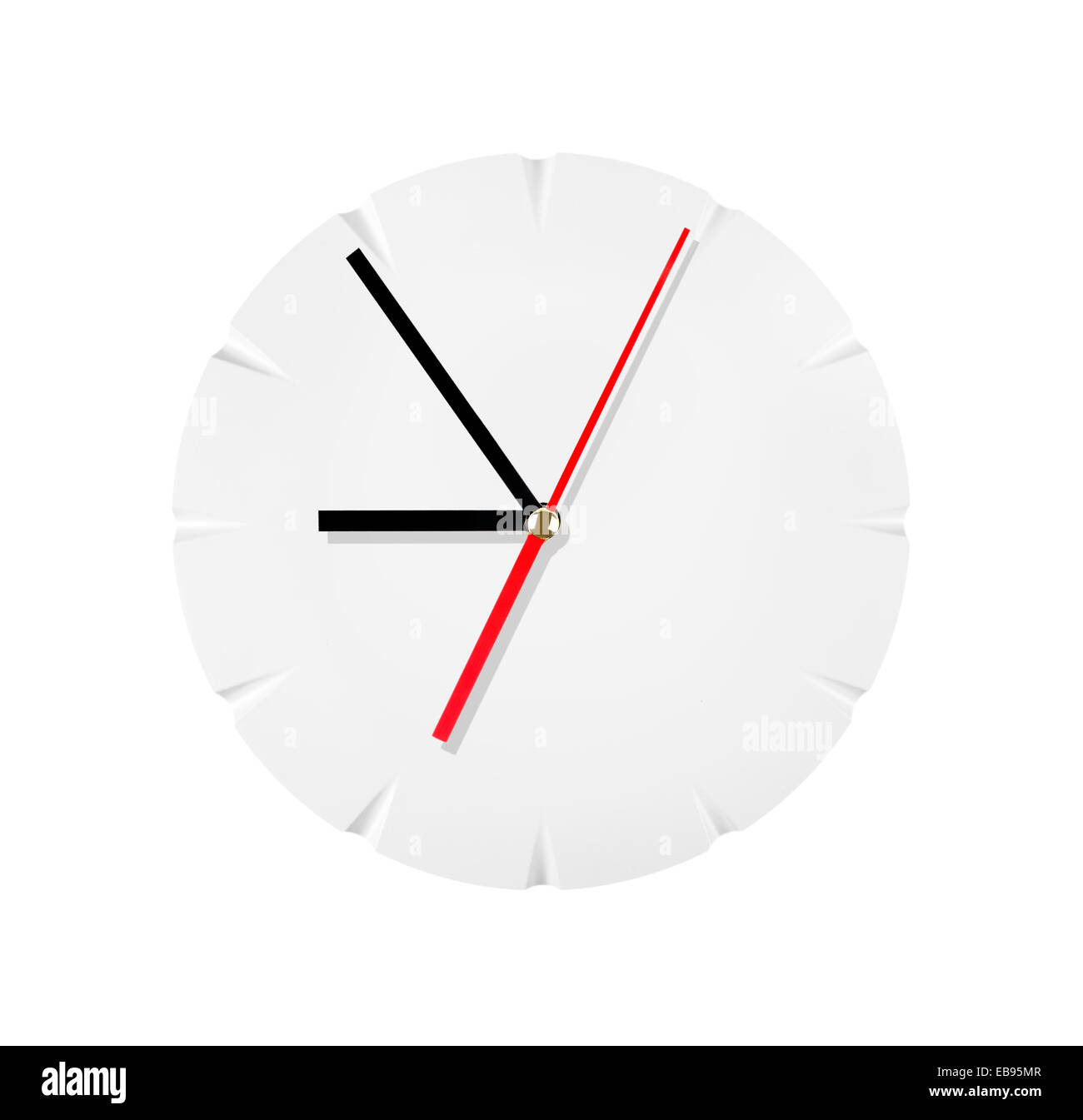 Wall clock isolated on a white background Stock Photo - Alamy
