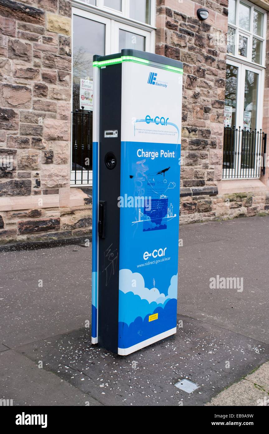 ECar Electric Vehicle Charge Point, Lower Crescent, Belfast, Northern
