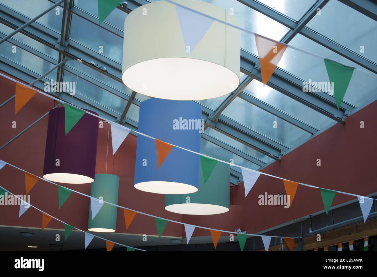 Irish party flags Dublin Stock Photo Alamy