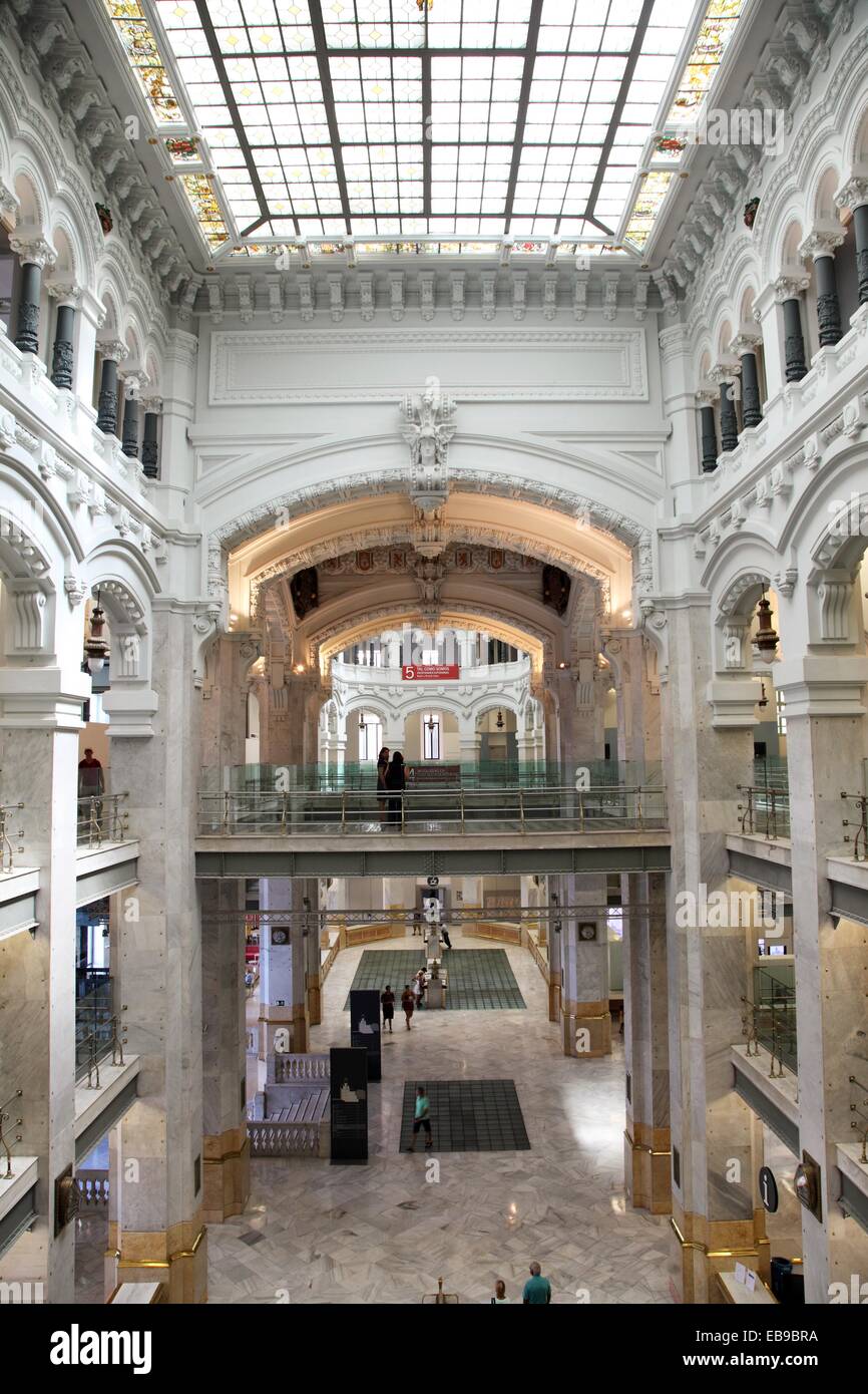 Interior of the Central Post Office, Madrid, Spain, Europe Stock Photo -  Alamy