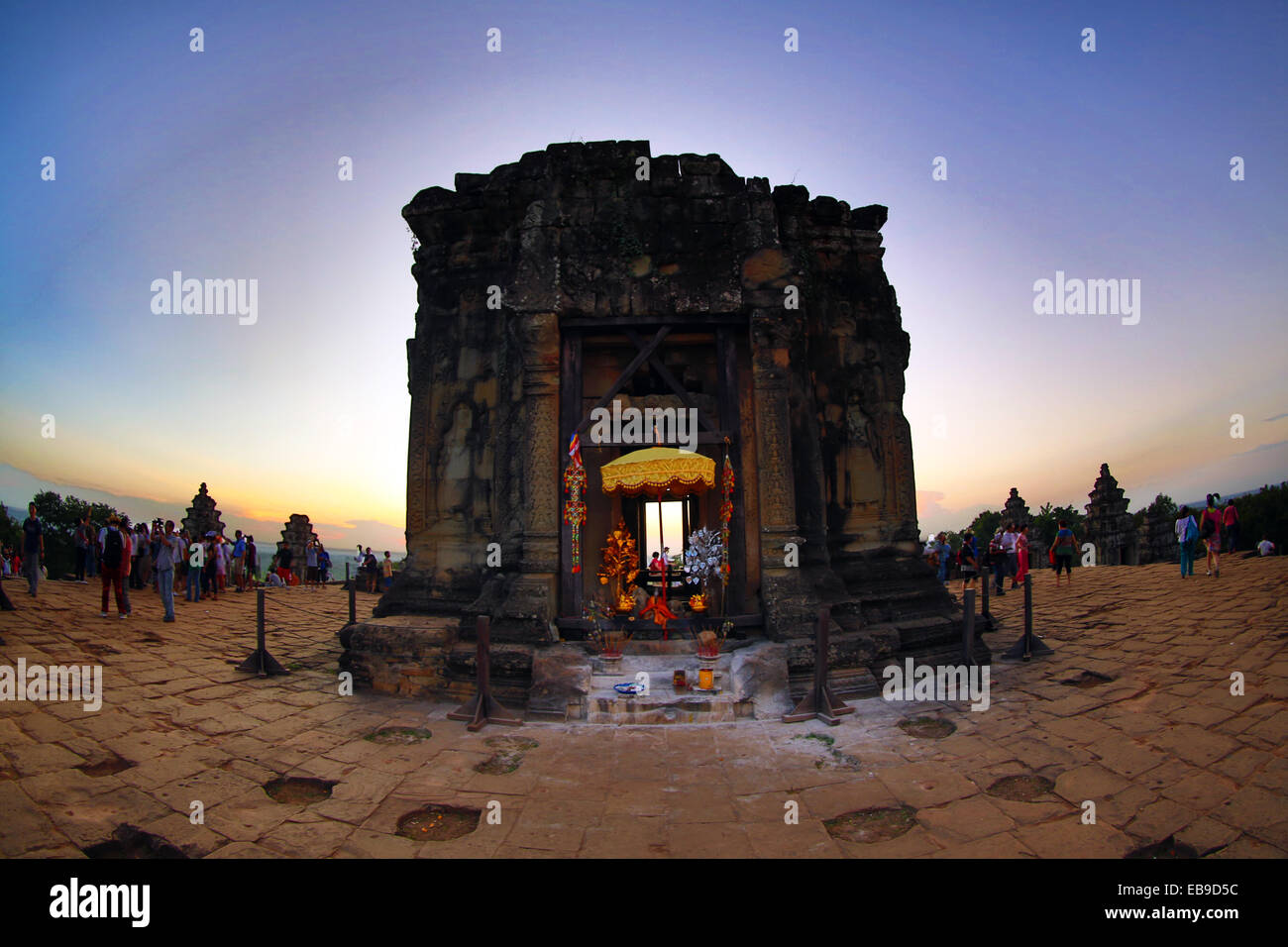 Phnom Bakheng Hindu Temple Mountain, Siem Reap, Cambodia Stock Photo