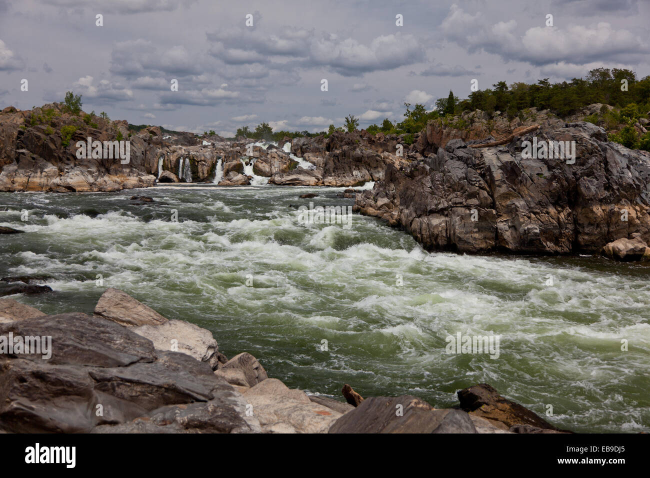 Views of Great Falls National Park on the Potomac in McLean, Virginia
