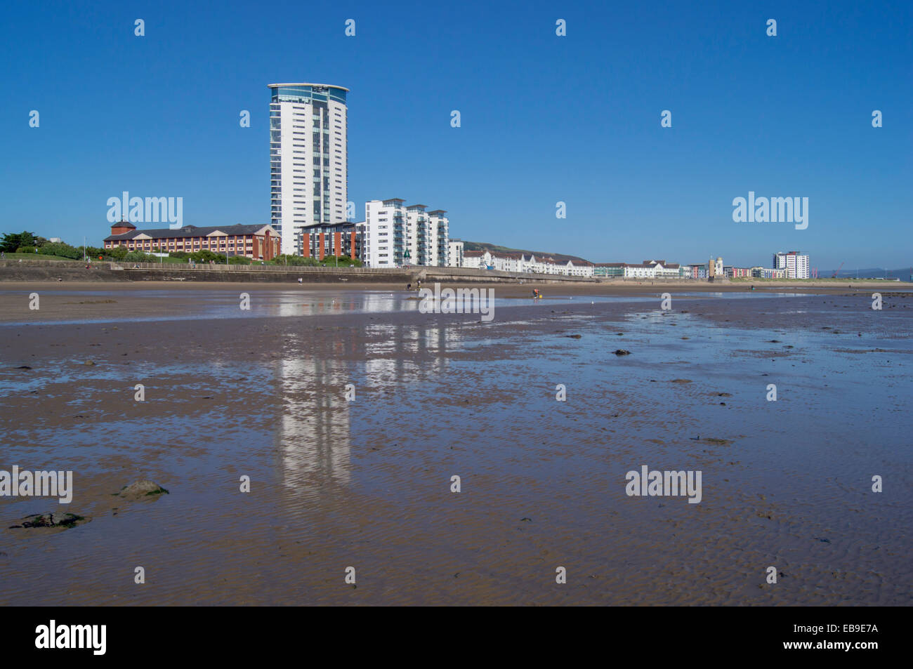 europe, UK, Wales, Swansea Meridian Tower Stock Photo Alamy
