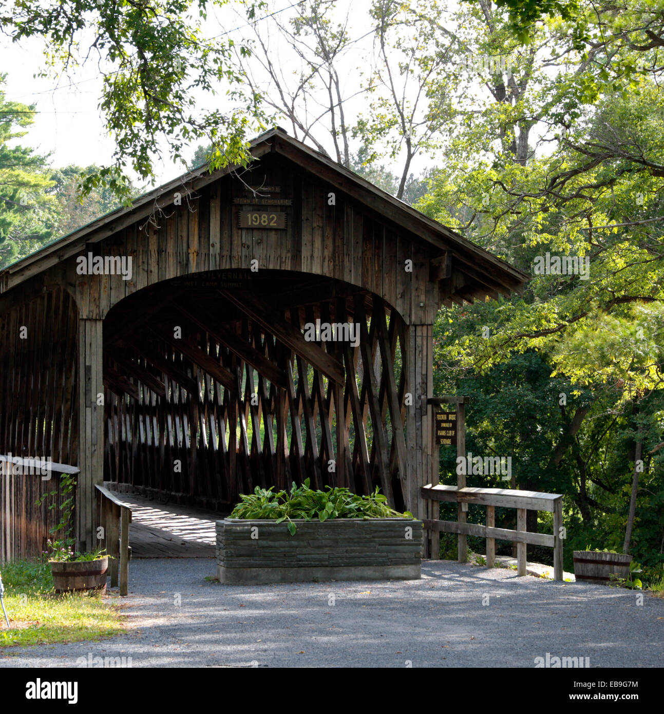 Covered Bridge New York USA US America Stock Photo Alamy