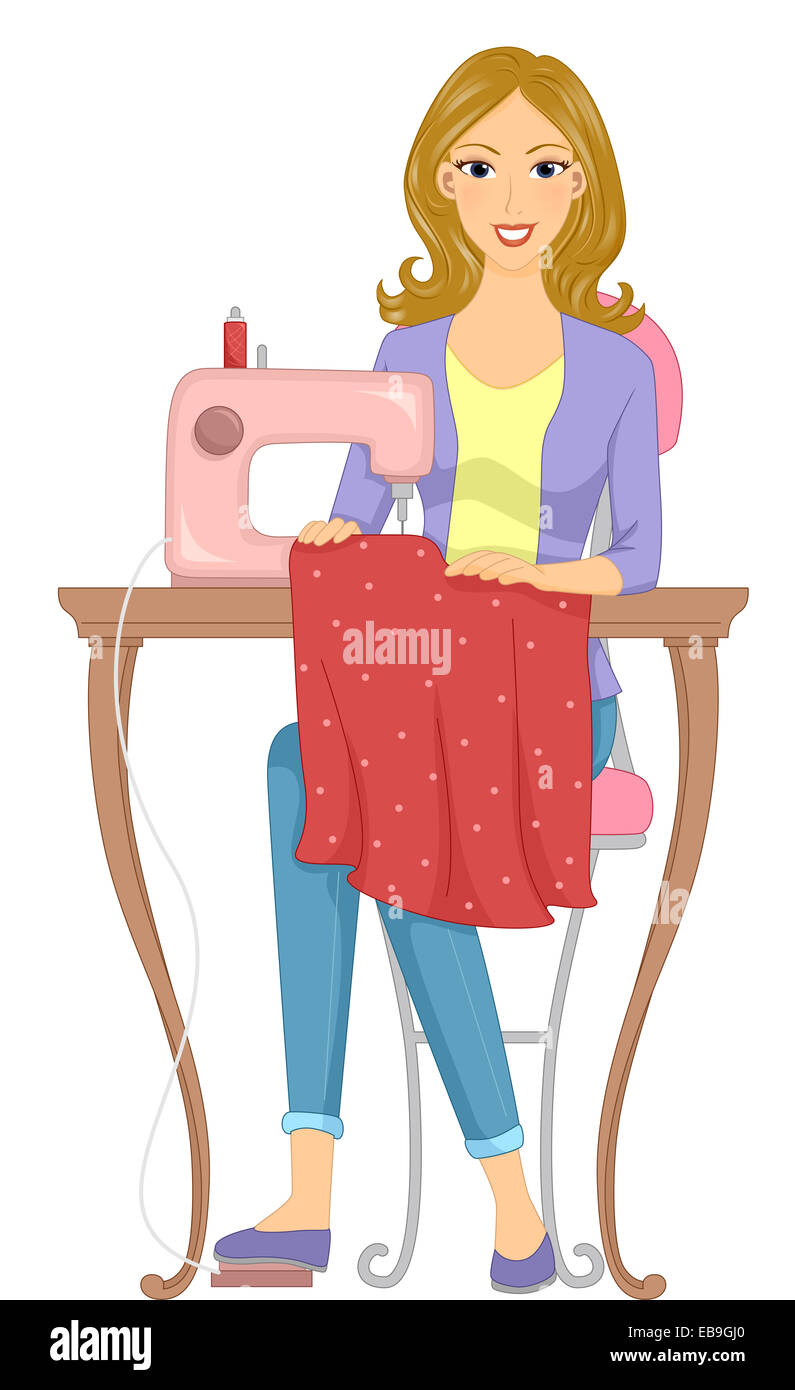 Sewing machine illustration fotografías e imágenes de alta resolución -  Página 5 - Alamy