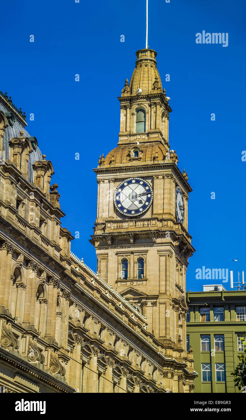 GPO Melbourne clock tower in Elizabeth Street Melbourne Victoria