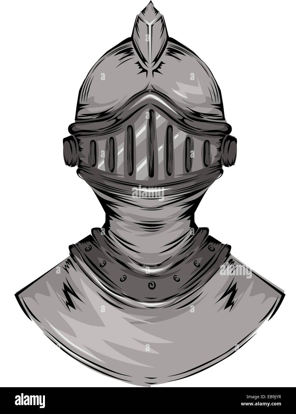 knight armor helmet drawing