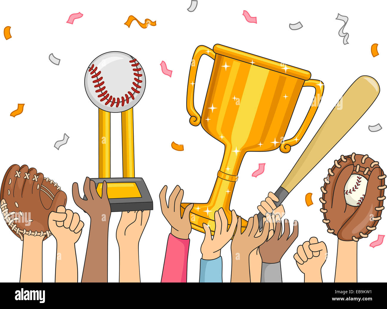 Cartoon illustration boy playing baseball hires stock photography and images Alamy