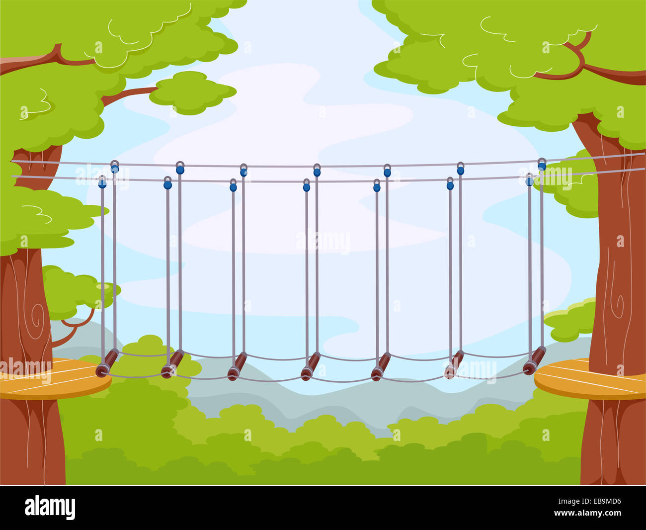 Illustration Featuring an Obstacle Course Stock Photo