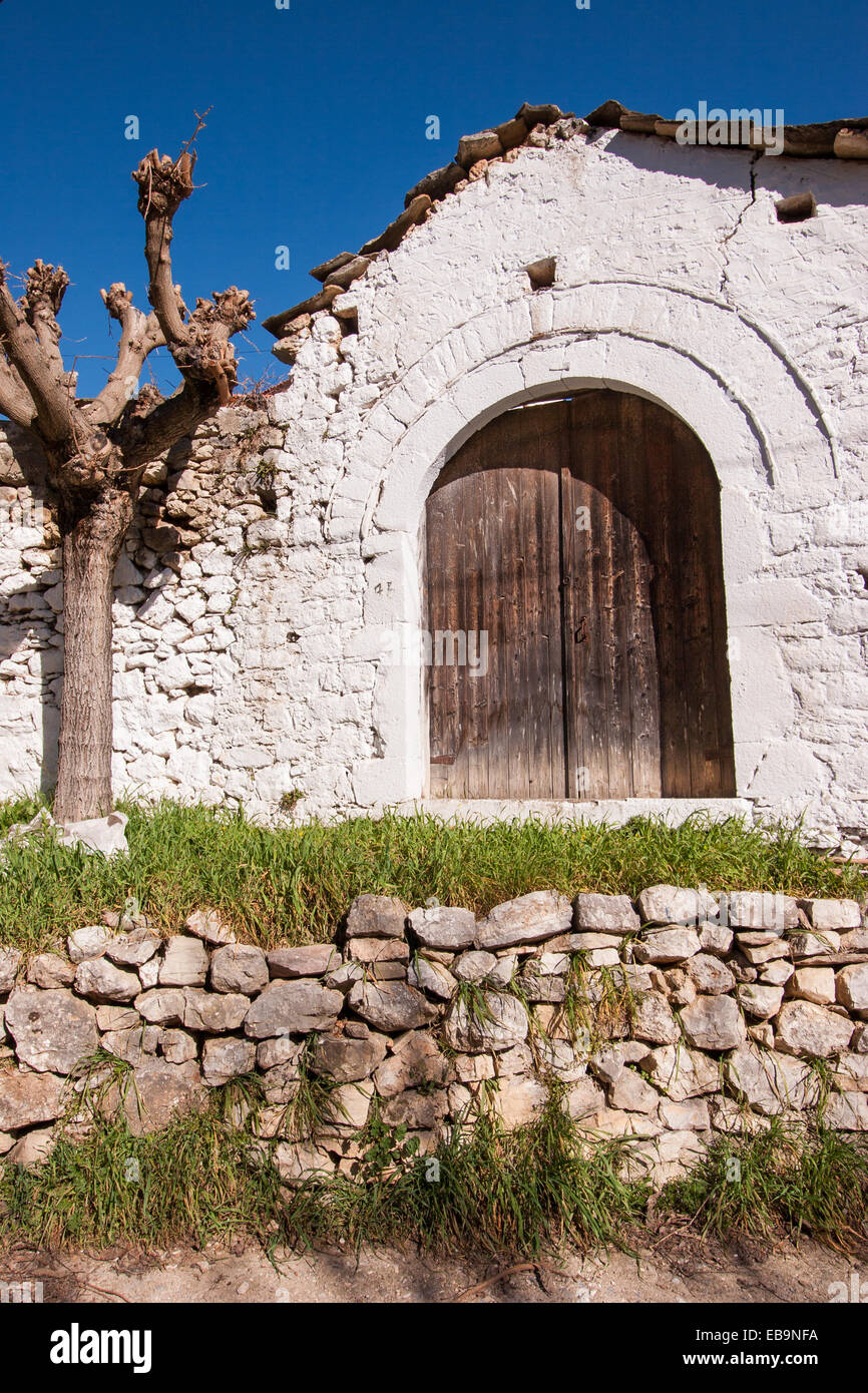 House gate at Prastos village. Arcadia, Peloponnese, Greece Stock Photo