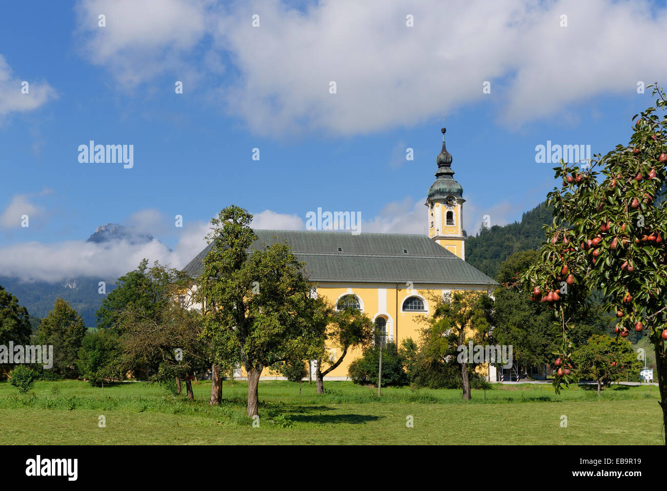 Reisach Priory, monastery in Oberaudorf, Inn Valley, Upper Bavaria, Bavaria, Germany Stock Photo