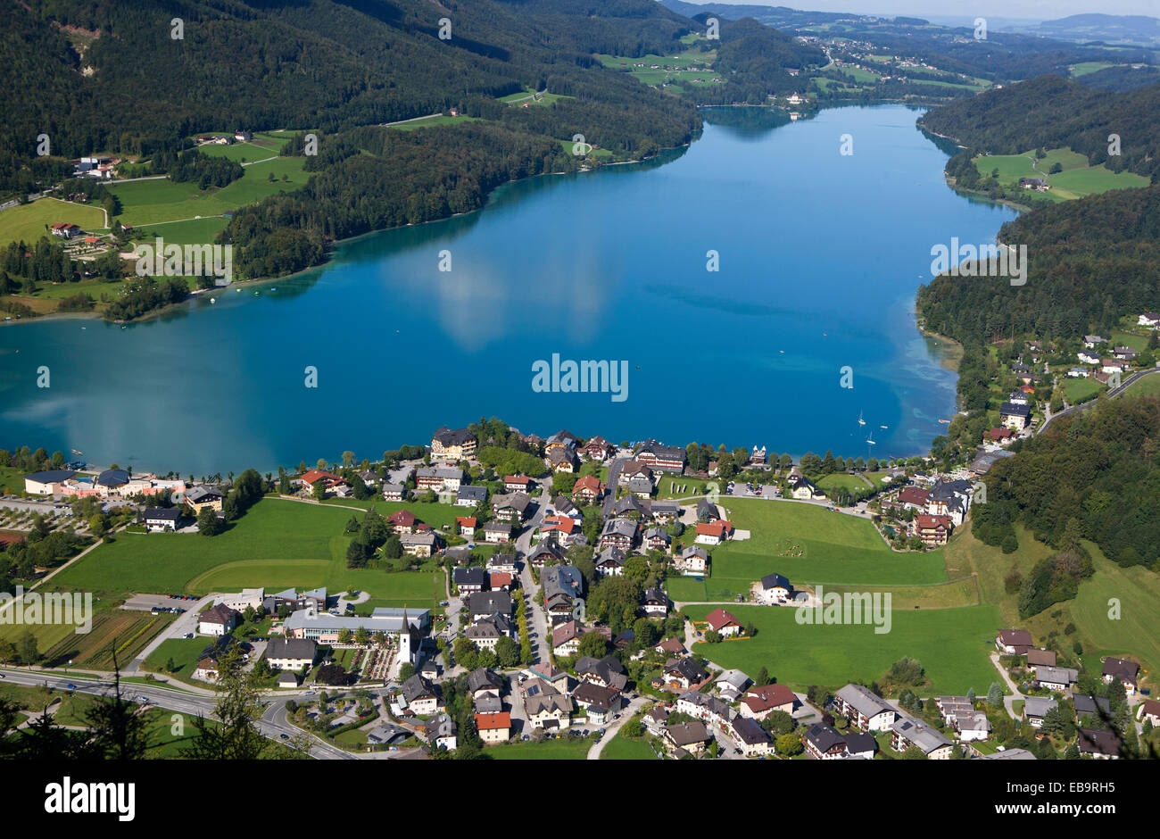Lake Fuschl, Fuschl am See, Salzkammergut, Salzburg State, Austria Stock Photo