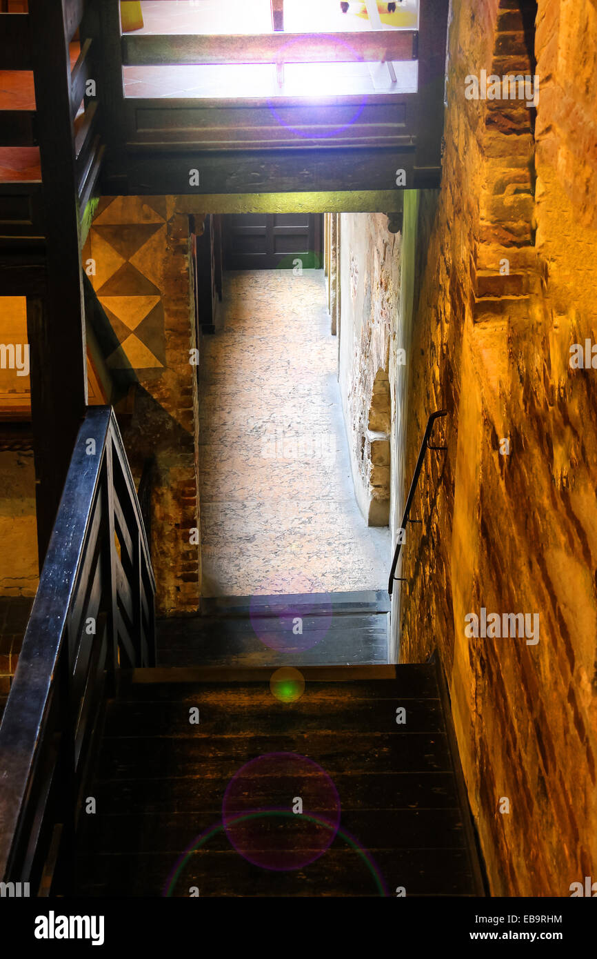 Internal staircase in a medieval italian house Stock Photo - Alamy