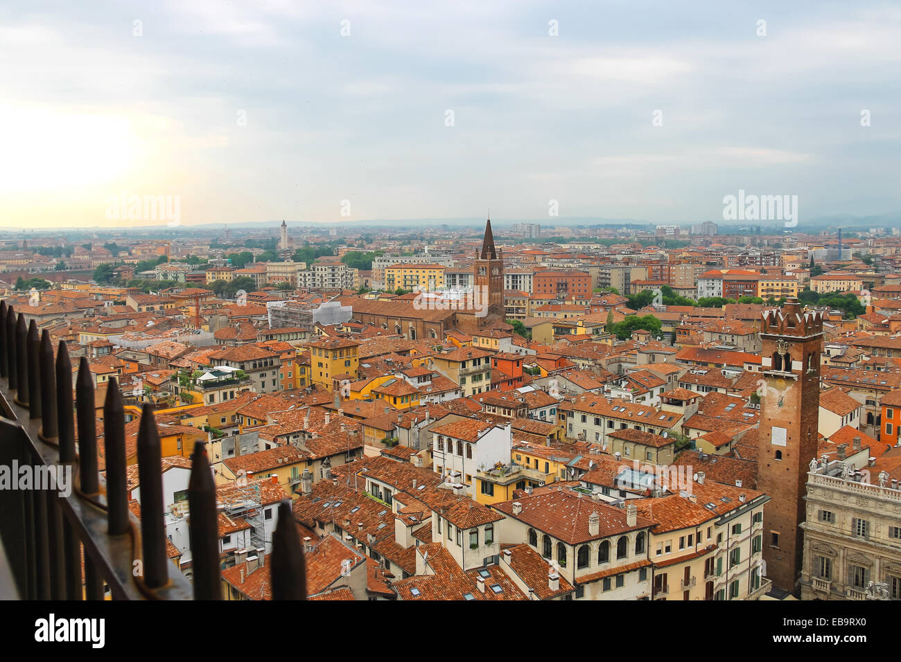 Red roofs of the city center. Verona, Italy Stock Photo - Alamy