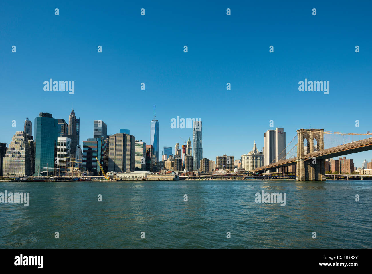 Skyline, Downtown, Manhattan, New York, United States Stock Photo