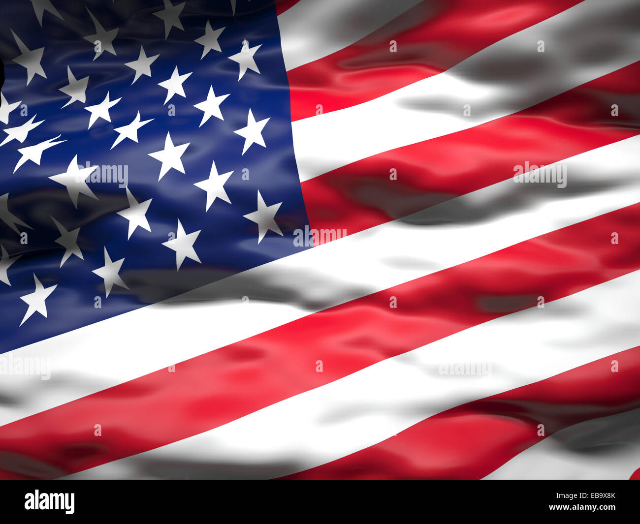 american old glory 3d flag Stock Photo