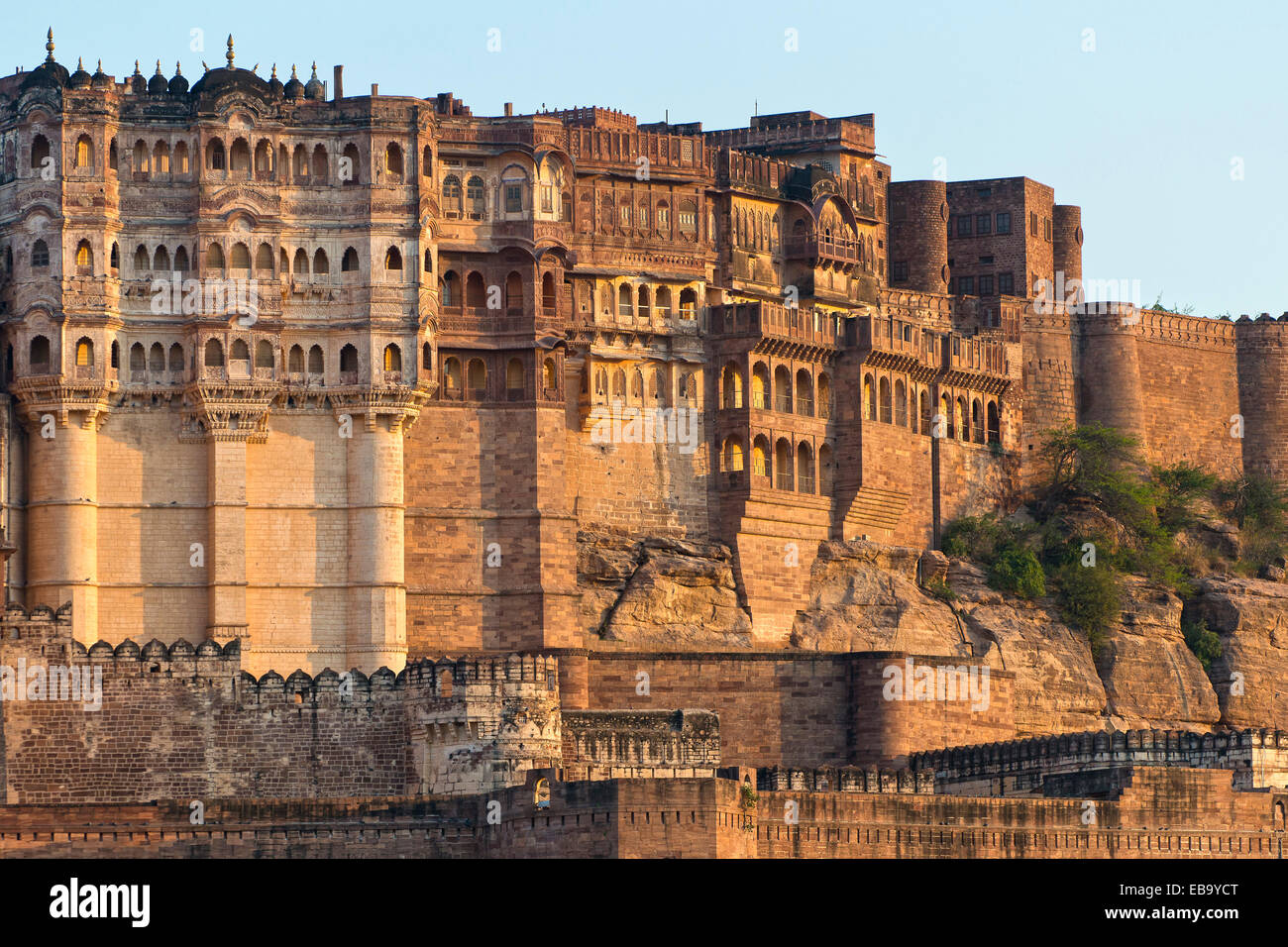 Mehrangarh Fort, Jodhpur, Rajasthan, India Stock Photo