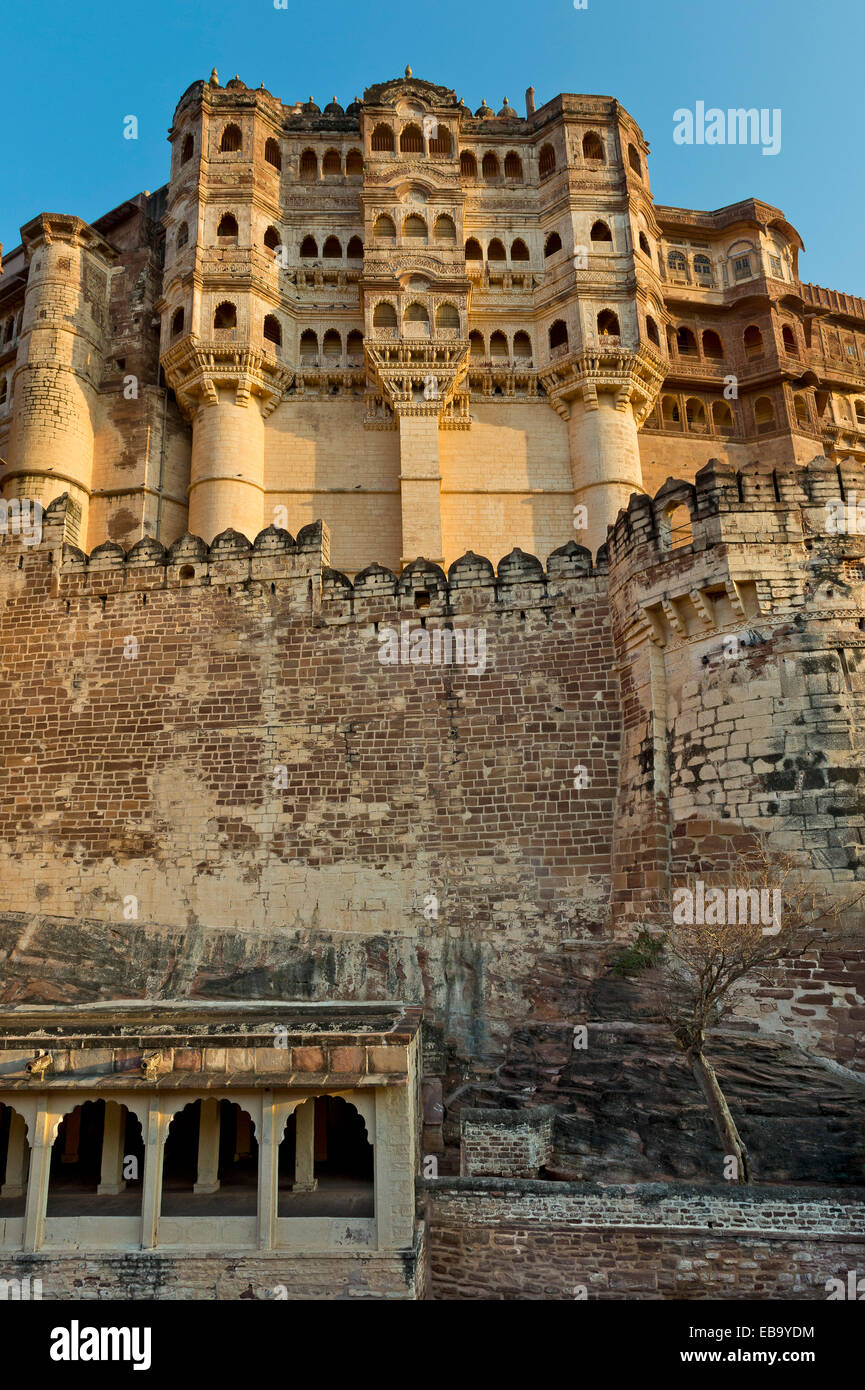 Mehrangarh Fort, Jodhpur, Rajasthan, India Stock Photo