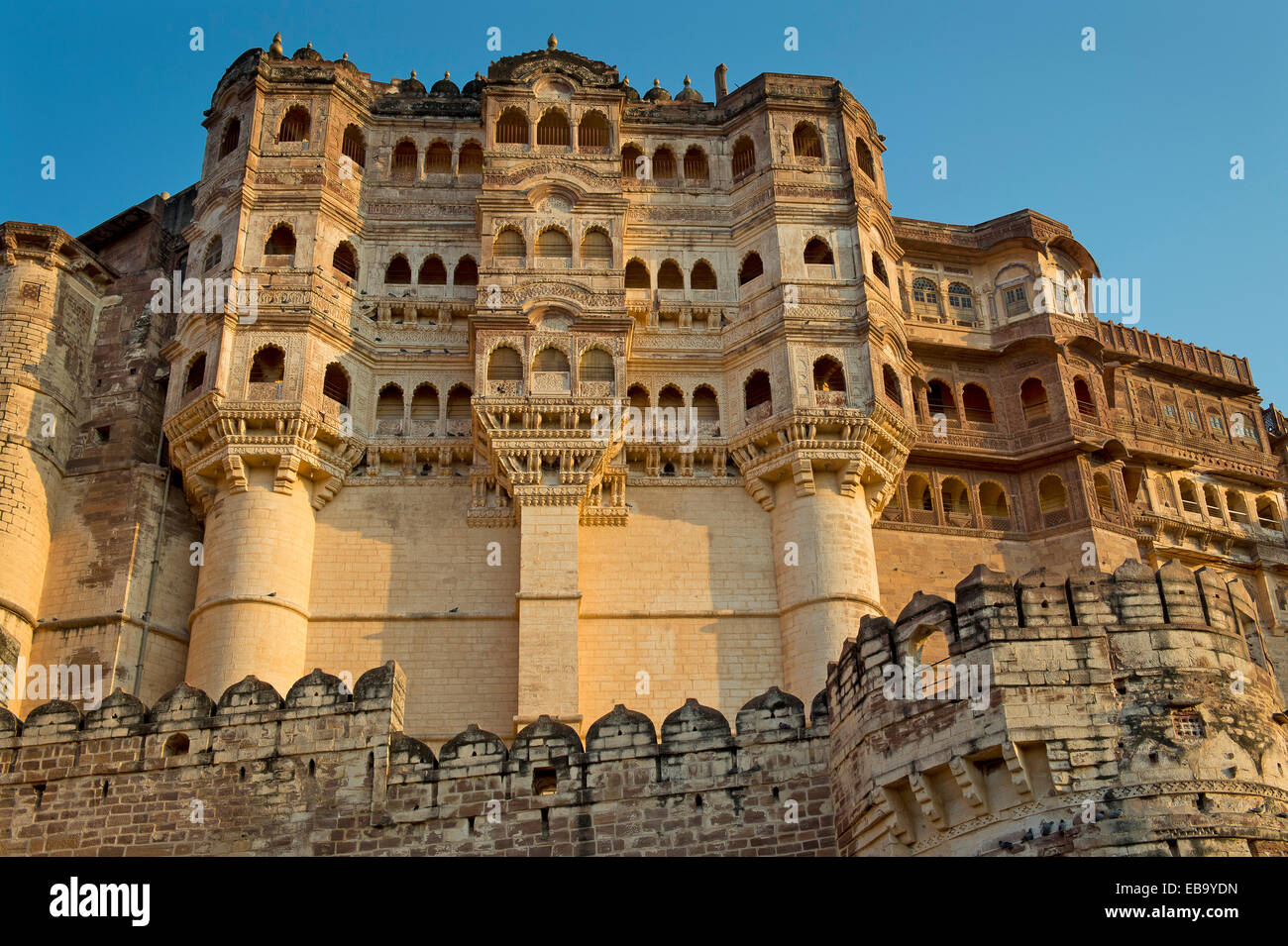 Mehrangarh Fort, Jodhpur, Rajasthan, India Stock Photo