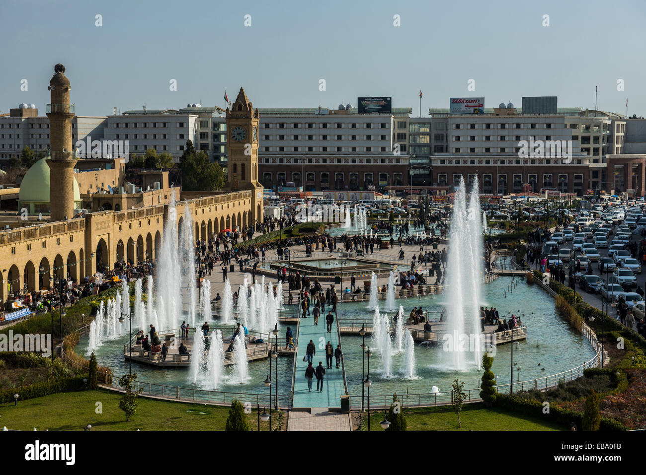 Bazaar square, Erbil, Arbil Province, Iraqi Kurdistan, Iraq Stock Photo ...